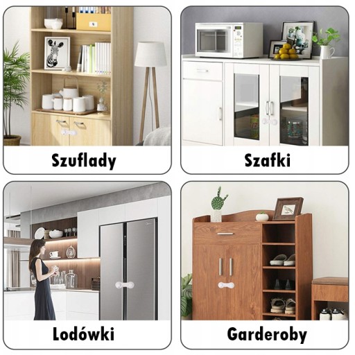 10 x BEZPEČNOSTNÝ ZÁMEK OTVORENIA PRE SKRINÍKY A ZÁSUVKY NÁBYTKU