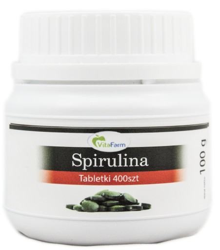 Spirulina tablety 400 tabliet. VitaFarm