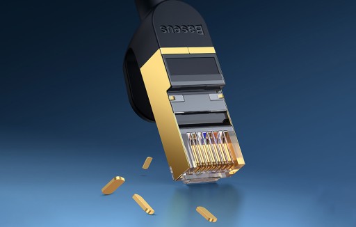 BASEUS INTERNETOVÝ KÁBEL ETHERNET LAN KÁBEL RJ45 CAT.7 10GBPS 1M