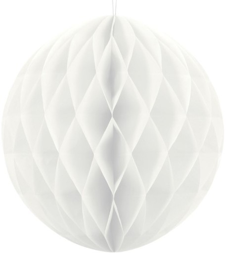 Guľa z hodvábneho papiera, biela, 20 cm