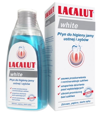 Lacalut, biela tekutina na ústnu hygienu, 300 ml
