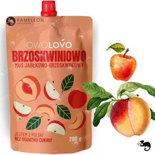 OWOLOVO ovocie bez cukru BROSKYŇA - JABLKO BROSKYŇA 200g
