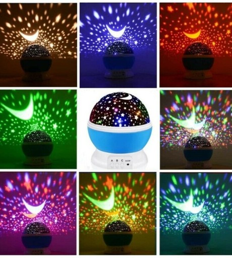 ROTAČNÁ NOČNÁ LAMPA STARS SKY PROJECTOR 2v1