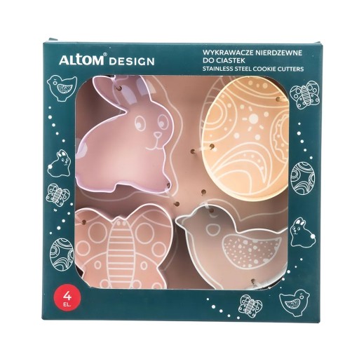 Veľkonočné vykrajovačky a kovové vykrajovačky Altom Design Sada 4 ks