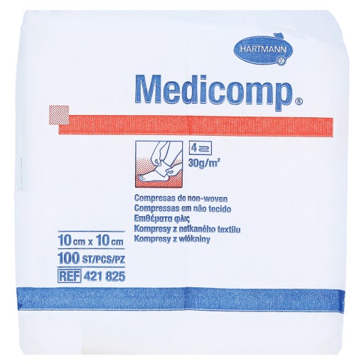 HARTMANN - Medicomp 10 x 10 cm, 100 ks. nesterilné