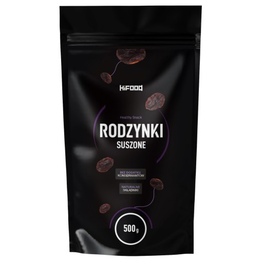 DARK CRIMSON JUMBO RAISINS 500 g HiFOOD bez síry VEĽKÉ čerstvé