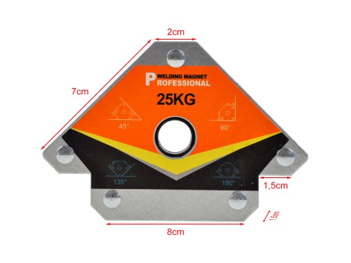 Uhlový magnetický zvárací držiak 25kg 45,90,135 alebo 180 stupňov KS-PRO-25