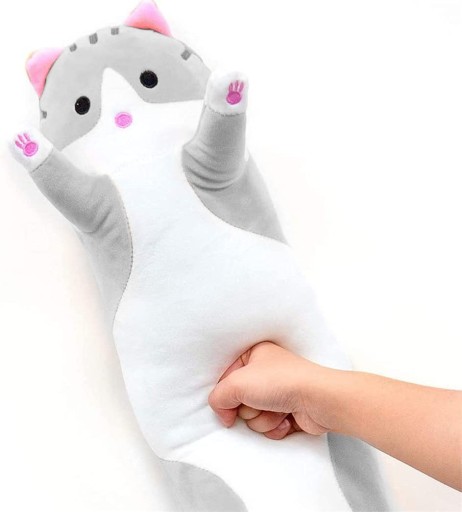 VANKÚŠEK DLHÝ CAT MASKOT MASKOT PLYŠOVÁ HRAČKA 50 CM XL