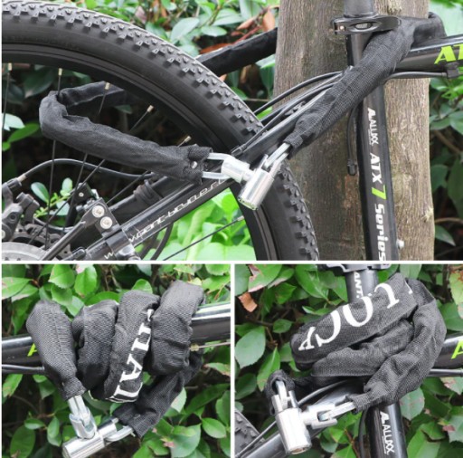 ZÁMKA REŤAZE NA BICYKEL PRE ZABEZPEČENIE KÁBLA SVORKY MOTORA BICYKLA