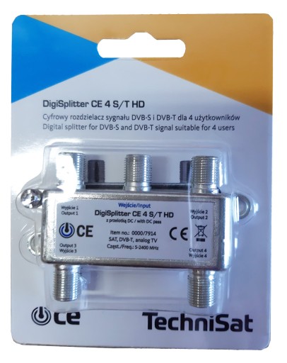 Rozdeľovač signálu CE 4 Sat, Dvb-t TechniSat
