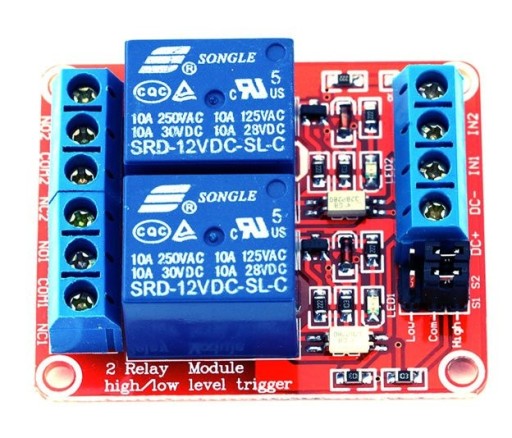 2-kanálový 5V 10A L/H reléový modul Arduino