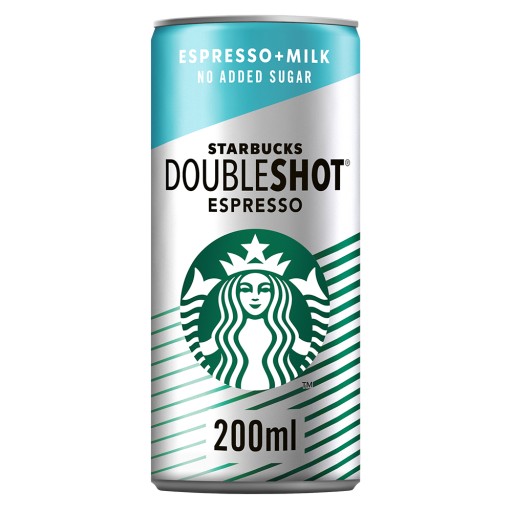 Starbucks Espresso Doubleshot mliečny kávový nápoj bez cukru 200 ml