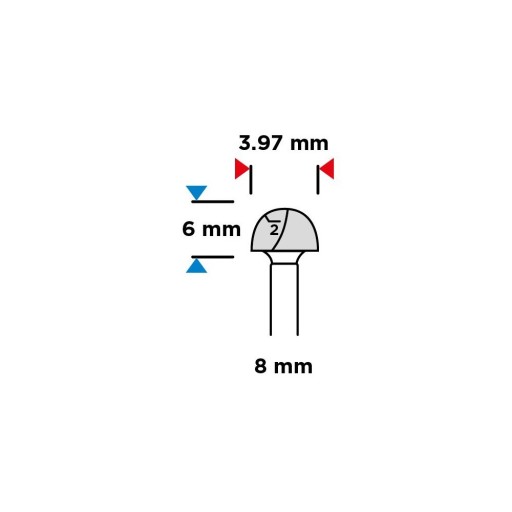 Fréza na drážky U, HM, 3,97 x 6 mm, stopka 8