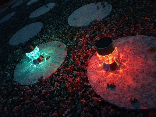Záhradné svietidlo SOLAR CRYSTAL LED COLD + RGB