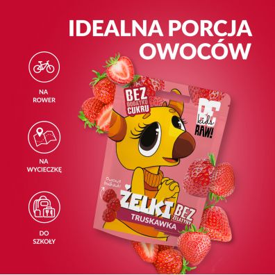 BERAW! KIDS STRAWBERRY ovocné želé, jahody, 35g