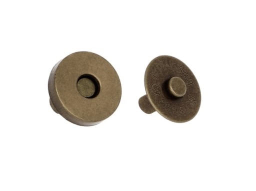Magnetická spona 18/18 mm staré zlato - 10 ks