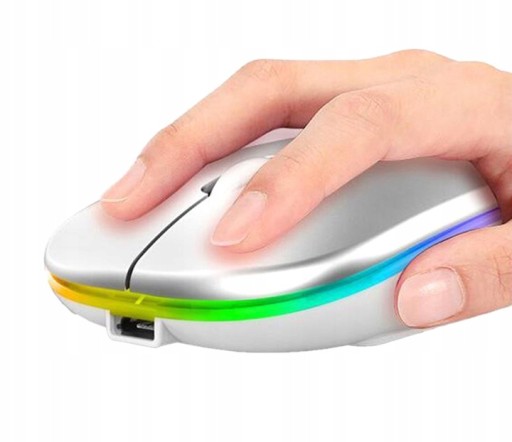 BEZDRÔTOVÁ RGB MYŠ PRE LAPTOP USB MYŠ