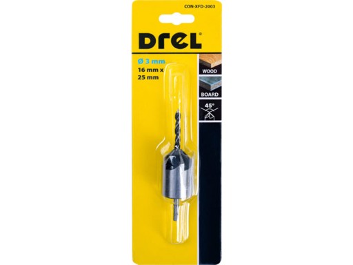 Fazeta dreva 3 x 16 x 25 mm s vrtákom