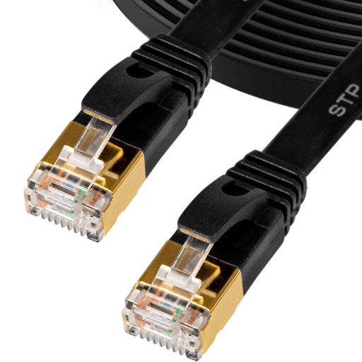 LAN ETHERNET PATCHCORD INTERNETOVÝ KÁBEL RJ45 PLOCHÝ SFTP CAT7 3M