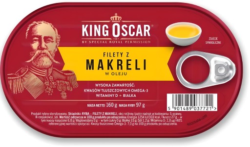 MAKERELOVÉ FILETKY V OLEJI 160g KING OSCAR
