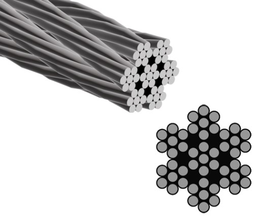PVC OCELE LANO 4/6mm 7x7 BIELE 30620
