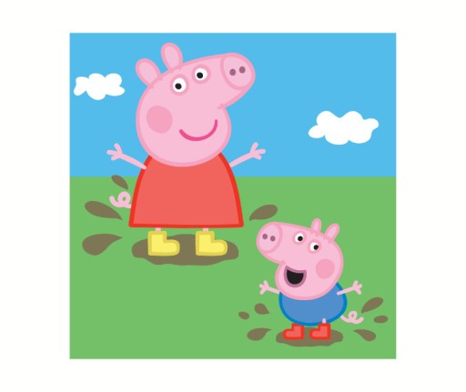 Čarovná osuška PEPPA PIG 30x30 bavlna