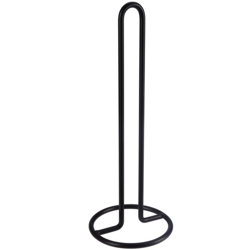 Stojan na papierové utierky, čierny kovový držiak rolky do kuchyne, 33 cm