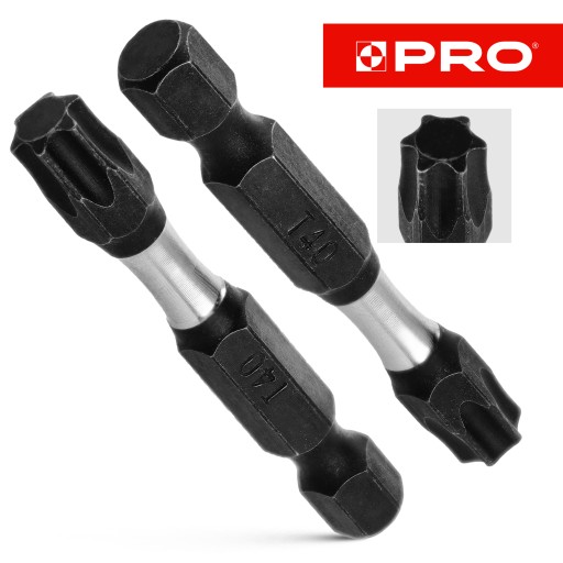 Nárazový bit TX40 Nárazový bit 50mm | Nárazový bit pre skrutkovač 2 ks.