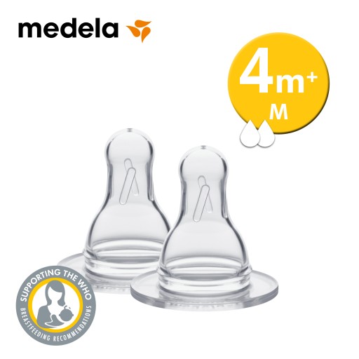 MEDELA Cumlík na fľašu veľkosť M 4m+ 2 ks