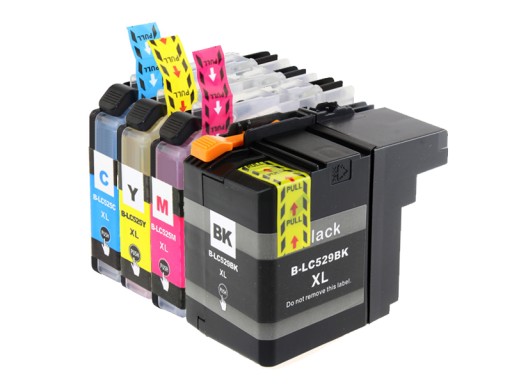 4X ATRAMENTY LC-529XL LC529 LC525 XL PRE BROTHER MFC-J200 DCP-J105 DCP-J100 KPL