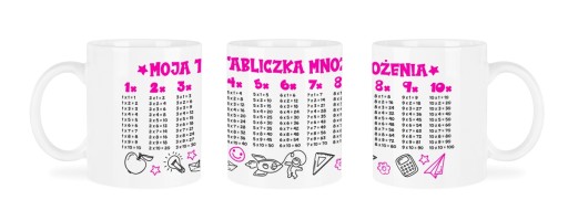 Rita hrnček 300ml Ružová násobilka škola