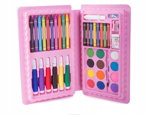 Pastelky, farby, fixky, výtvarná sada 42 kusov na maľovanie v krabičke