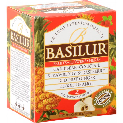 Basilur ovocný čajový set 4 PRÍCHUTINY 10x1,8g