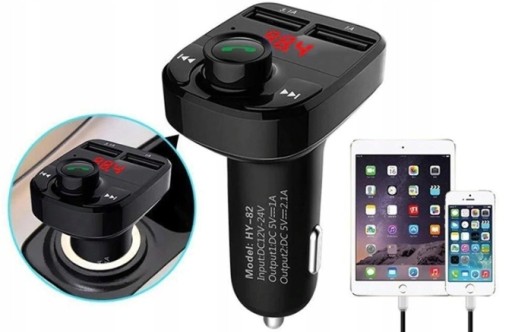 Bluetooth Dual Mp3 Fm Transmitter Nabíjačka Rýchle bezdrôtové nabíjanie