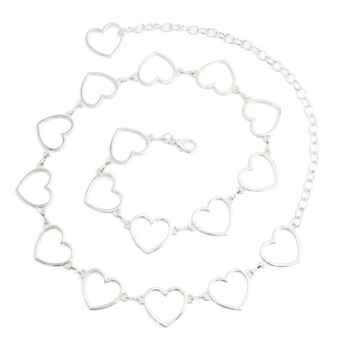 Strieborné HEART opaskové nohavice šaty ACCESSORY svetlý