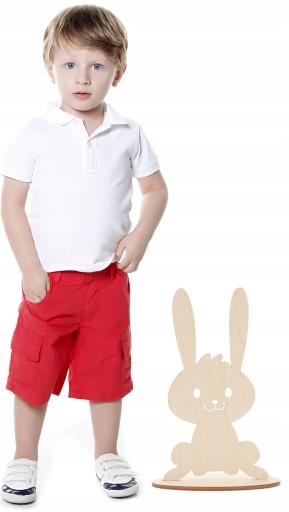 DREVENÝ ZAJAC ZAJAC DEKORATÍVNY VEĽKONOČNÝ ZAJÍC Figúrka 30 cm