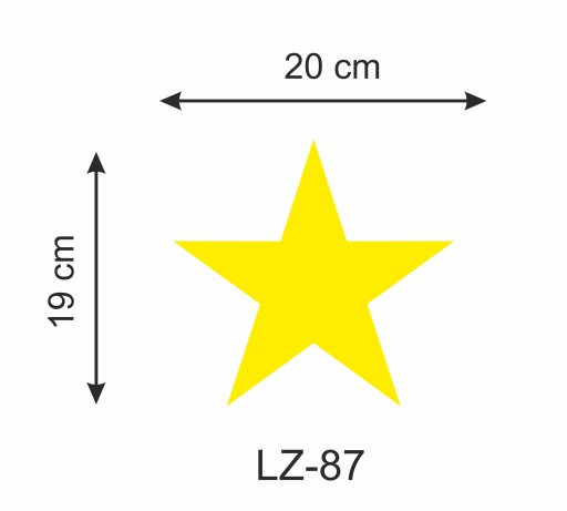 Akryl ZRKADLÁ hviezda 20x19 cm LZ-87