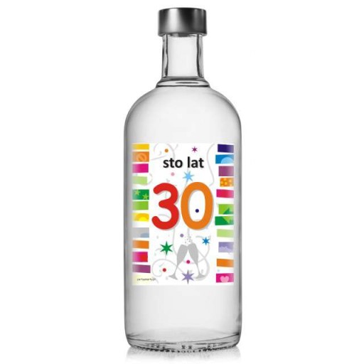 narodeninové etikety na ALCOHOL vodka 30. narodeniny