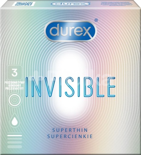 Super tenké kondómy 3 ks - Durex Invisible