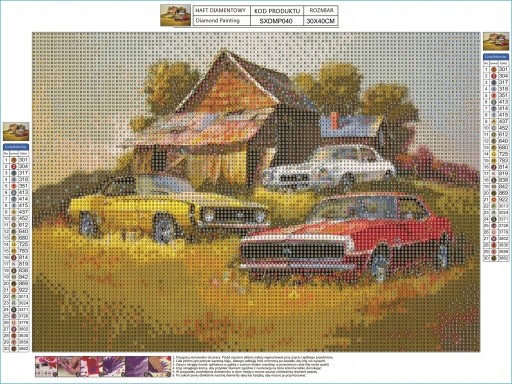 DIAMANTOVÁ MAĽBA Diamantové vyšívanie Cars Mosaic 5D