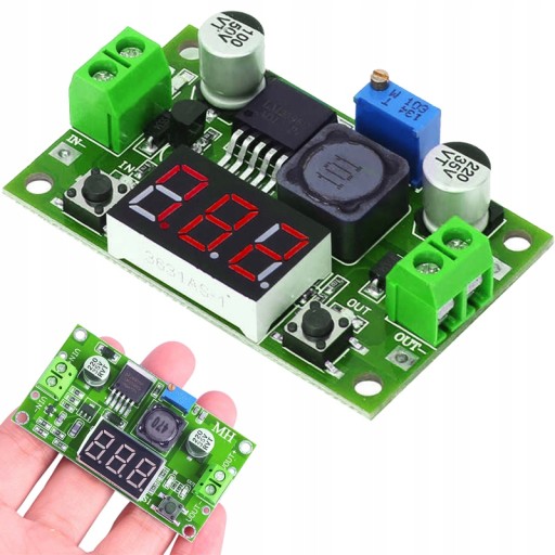 MENIČ REGULÁTORA NAPÄTIA LM2596 VOLTMETER