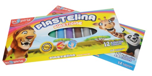 INSPIRIA SCHOOL PLASTICINE 12 FARBY POĽSKO
