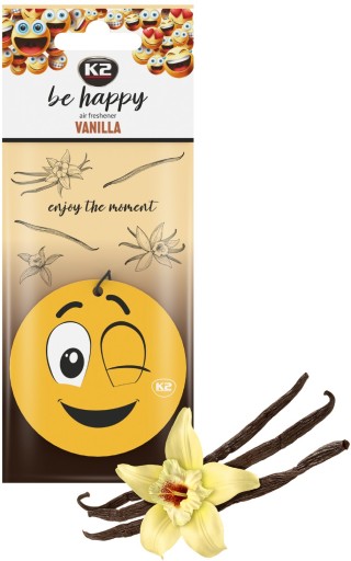 K2 BE HAPPY VANILLA vôňa do auta PENDANT osviežovač vzduchu do auta