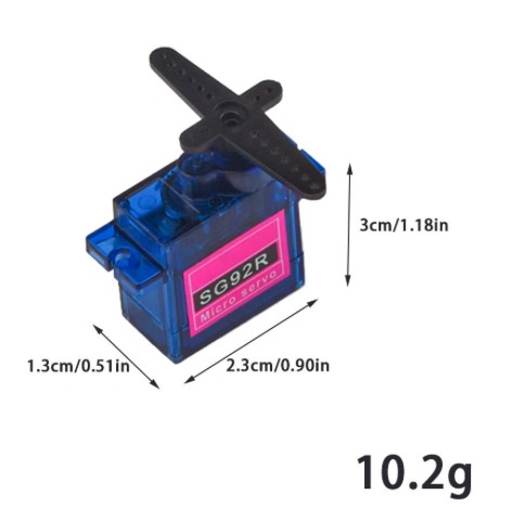 Servo Servo mechanizmus micro TowerPro SG92R 9g uhlík 2,5kg/cm PWM 90 stupňov