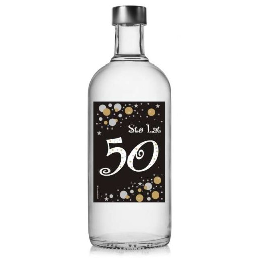 narodeninové etikety k 50. narodeninám ALCOHOL vodka