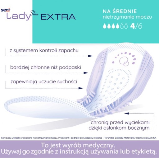 Seni Lady Slim Extra na inkontinenciu moču 1 ks
