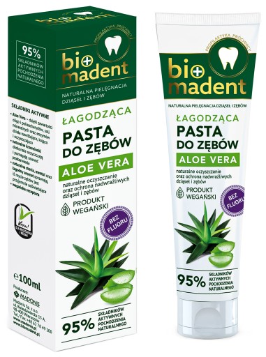 Bio Madent upokojujúca zubná pasta s aloe vera