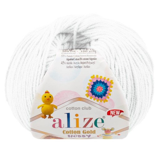 Alize Cotton Gold Hobby 55 Biela