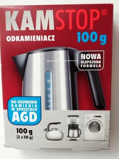 KAMSTOP Odstraňovač vodného kameňa prášok na domáce spotrebiče 100g EFEKTÍVNY na varné kanvice