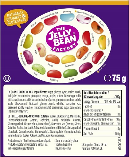 Fruit Beans 18 Pink Flavors Jelly Bean Factory 75g